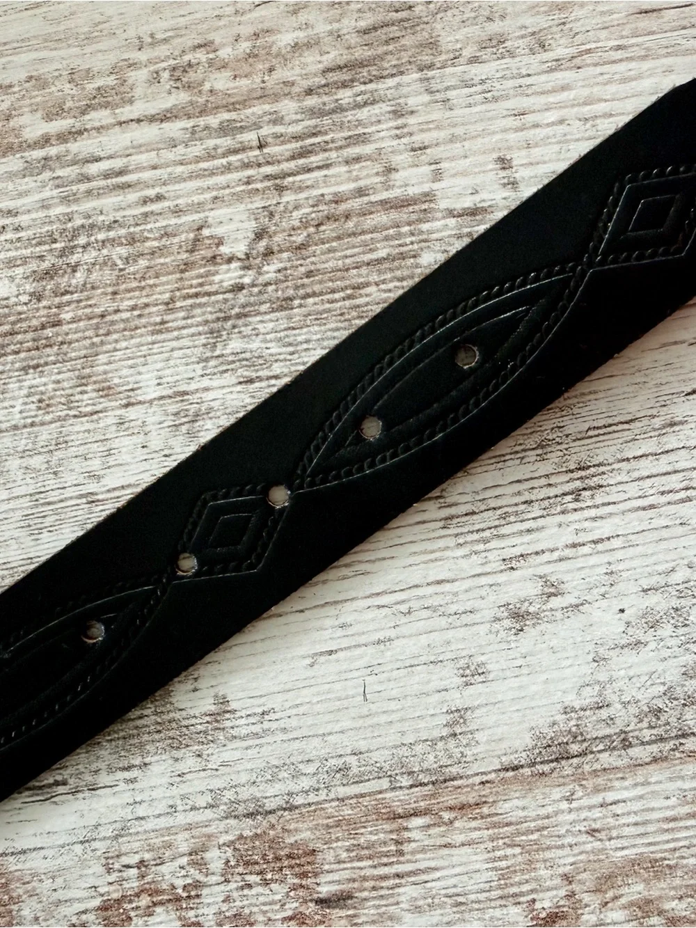 Harley-Davidson Black Leather Silver Wing Logo Belt 34